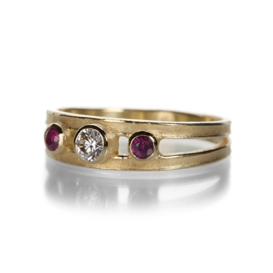 Rings Barbara Heinrich | Diamond And Ruby Ribbon Band