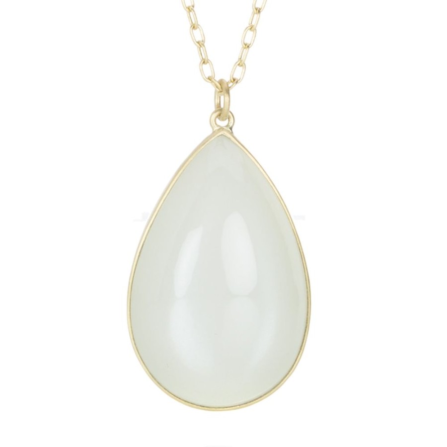 Necklaces Lola Brooks | Pear Shaped Moonstone Pendant Necklace