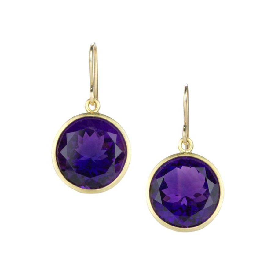 Earrings Maria Beaulieu | Round Brazilian Amethyst Earrings