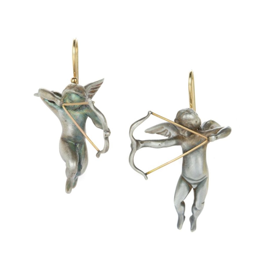 Earrings Gabriella Kiss | Sterling Silver Cupid Earrings