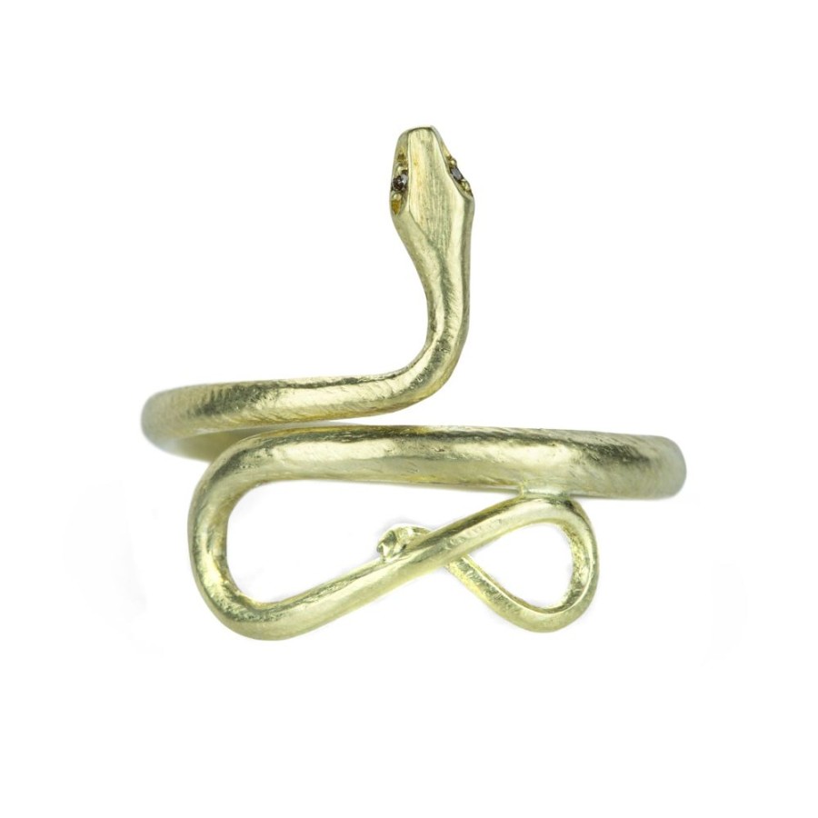 Rings Gabriella Kiss | Small 14K Green Gold Snake Ring