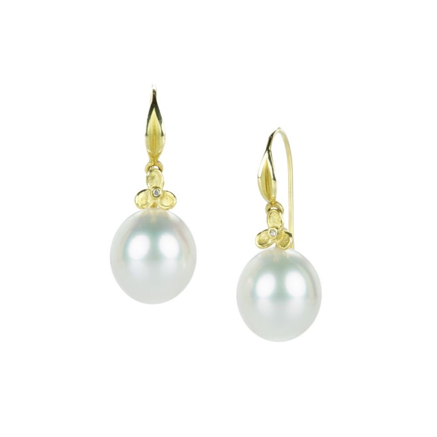 Earrings Barbara Heinrich | 18K Yellow Gold South Sea Pearl Drop Earrings