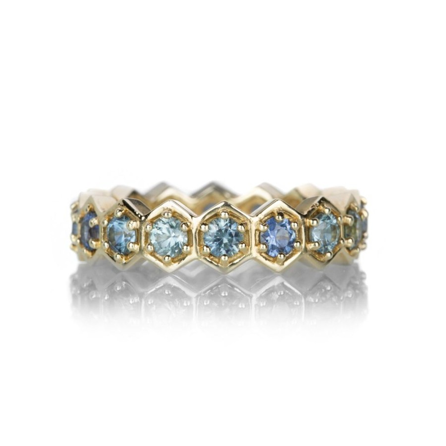 Rings Alexis Kletjian | Large Hexagon Montana Sapphire Ring