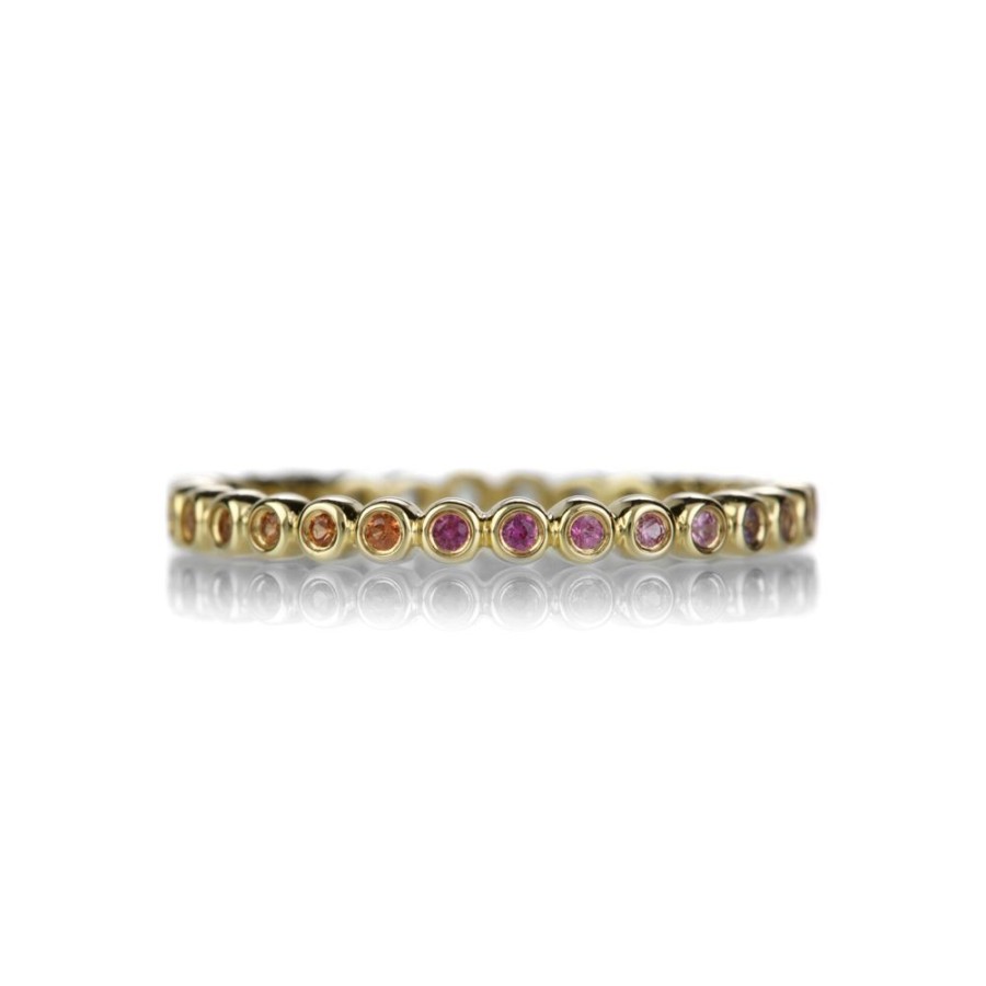 Rings Sethi Couture | Rainbow Sapphire Mini Bezel Band