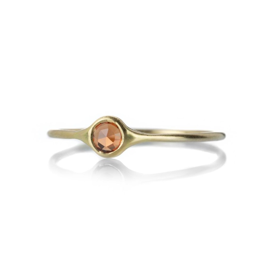 Rings Margaret Solow | Rose Cut Burnt Orange Sapphire Ring