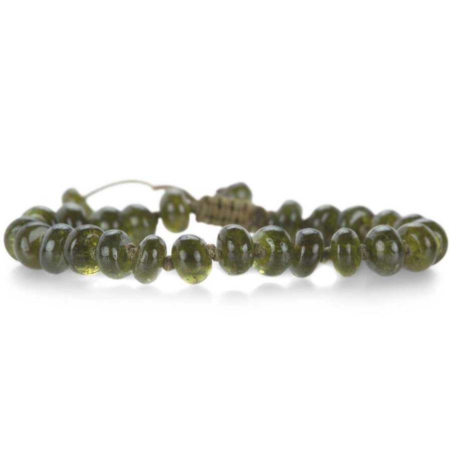 Bracelets Joseph Brooks | 8Mm Smooth Green Apatite Bead Bracelet