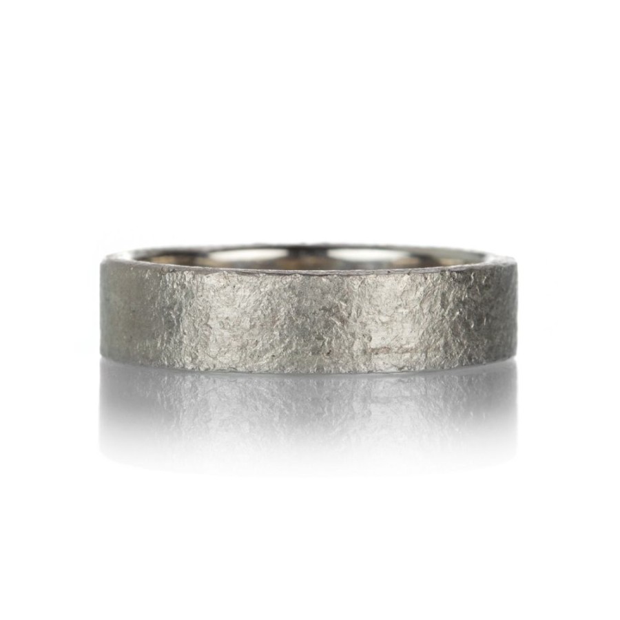 Rings Edward Burrowes | 5Mm 18K Palladium Textured Band