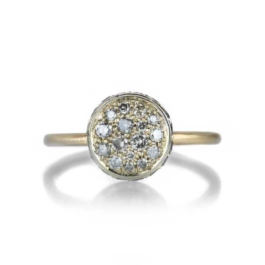 Rings Nicole Landaw | Gray Diamond Button Ring