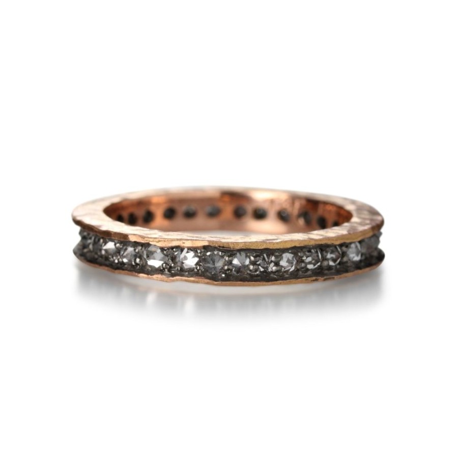 Rings Todd Pownell | Hammered Rose Gold Eternity Band