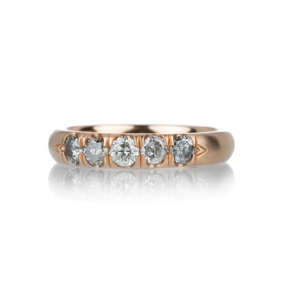 Rings Alexis Kletjian | 14K Rose Gold Gray Diamond Band