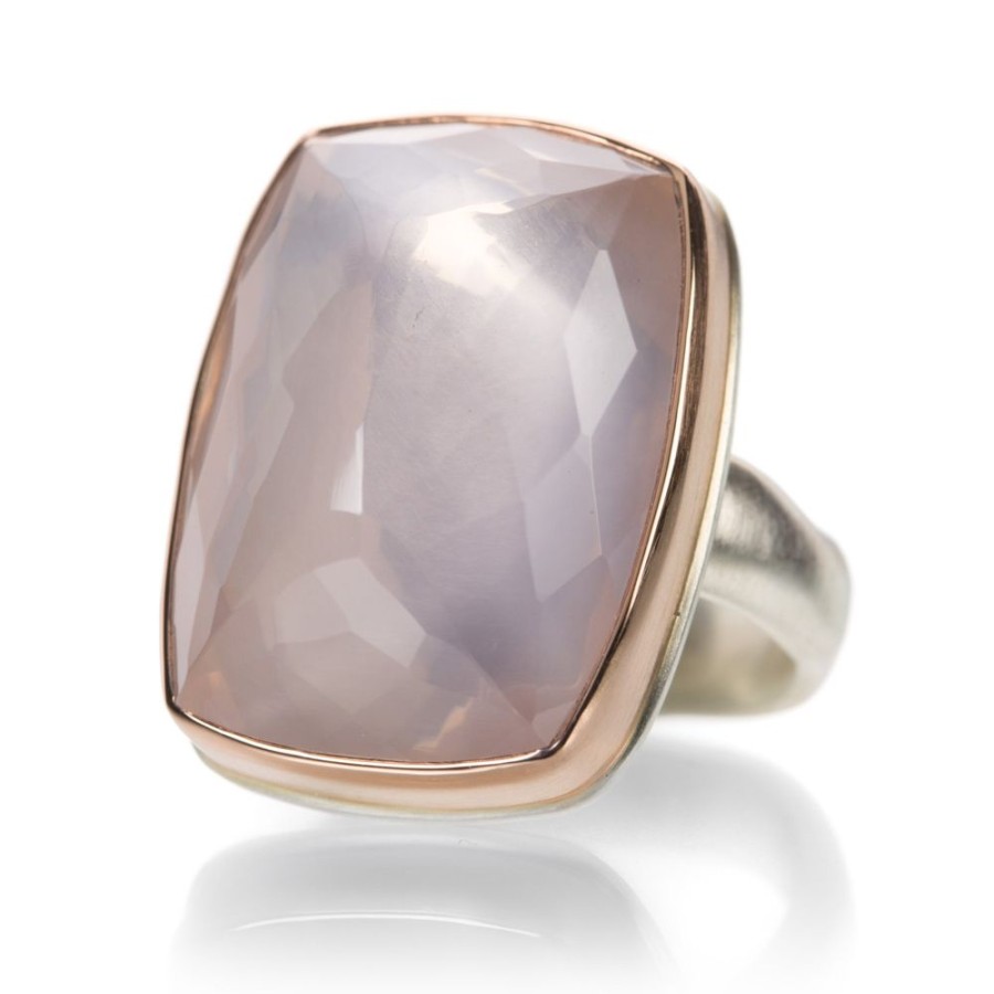 Rings Jamie Joseph | Rectangular Rose Quartz Ring