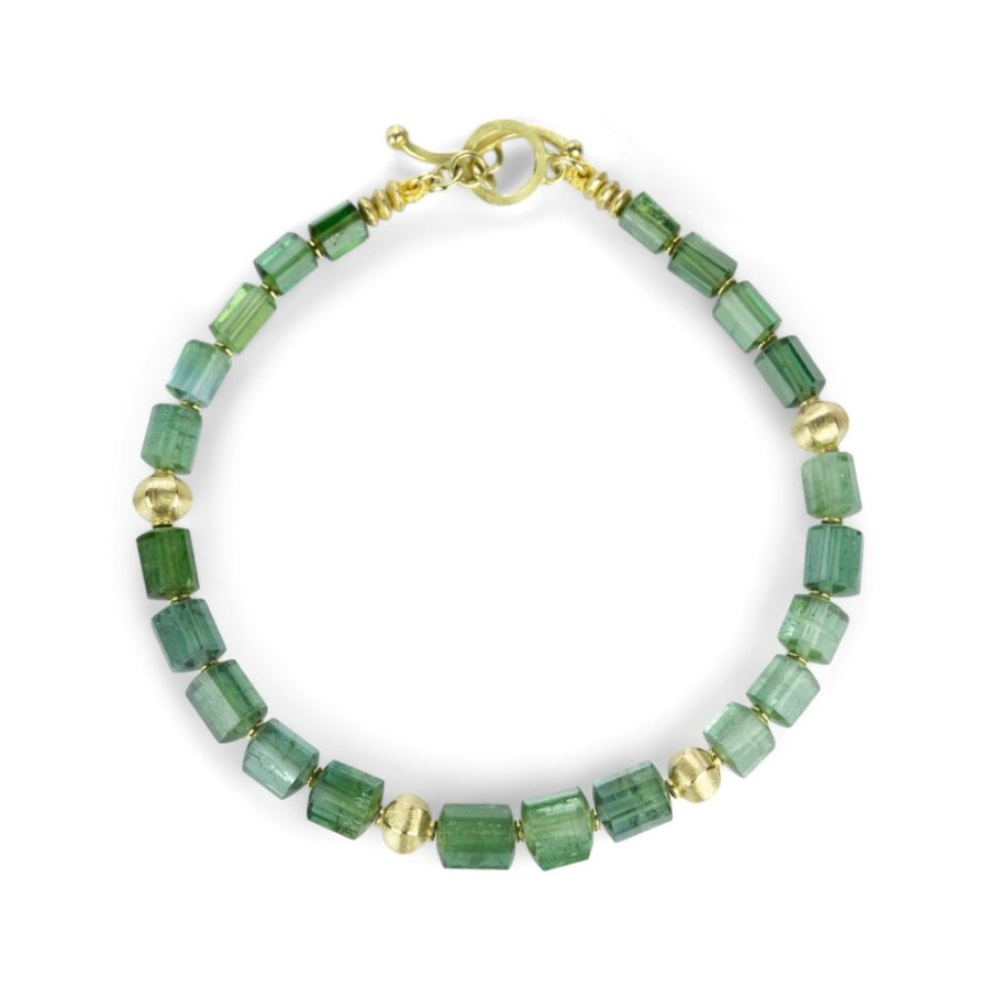 Bracelets Barbara Heinrich | Green Tourmaline Crystal Bead Bracelet