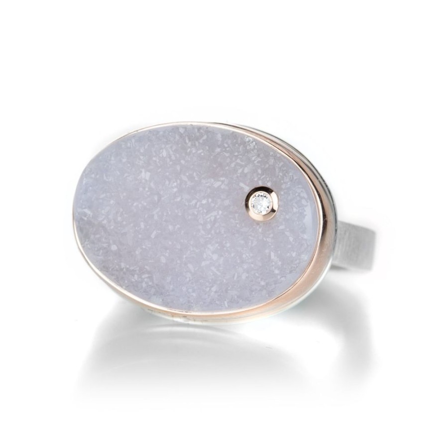 Rings Jamie Joseph | Oval White Drusy Ring