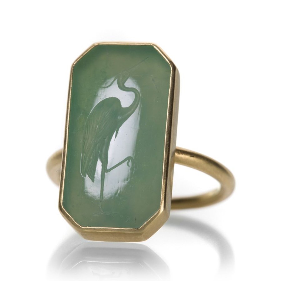 Rings Gabriella Kiss | Chrysoprase Crane Ring