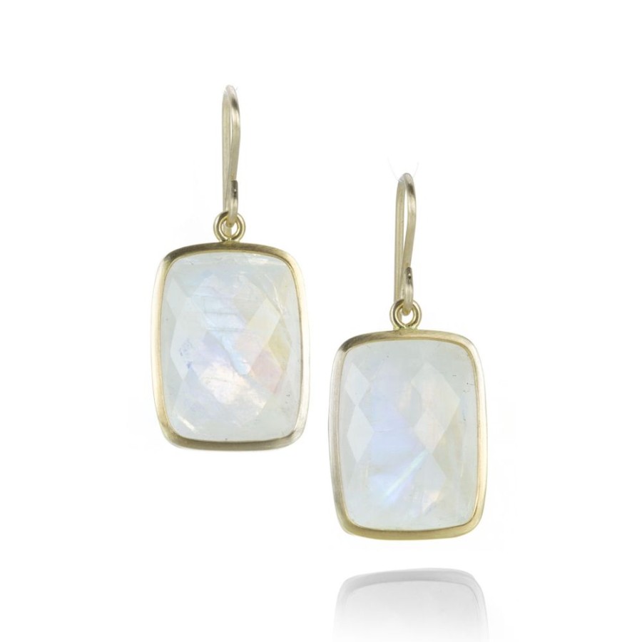 Earrings Maria Beaulieu | Rose Cut Moonstone Drop Earrings