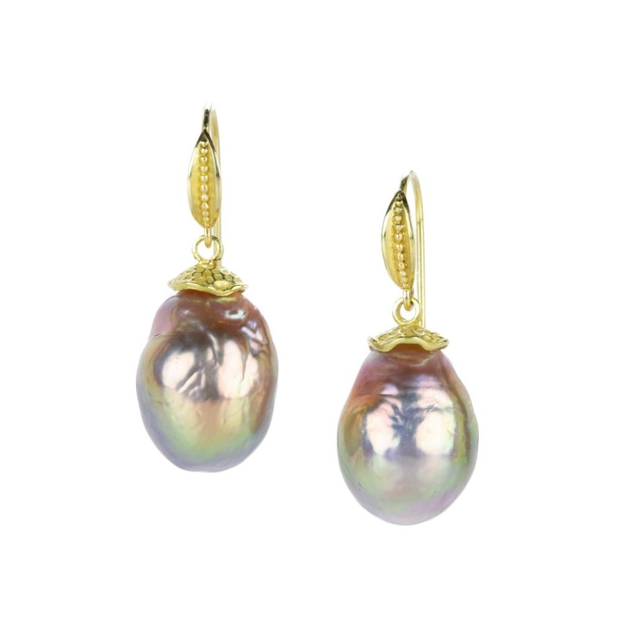 Earrings Barbara Heinrich | Pink Firecracker Pearl Drop Earrings