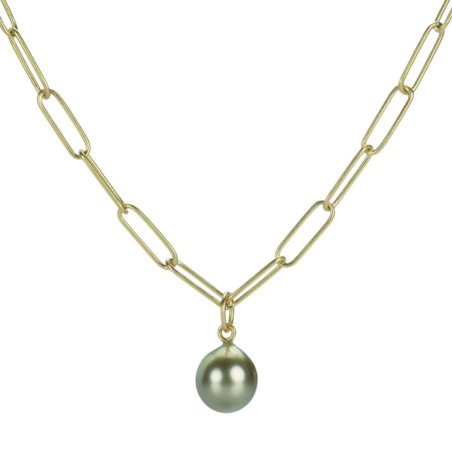 Necklaces Maria Beaulieu | Pistachio Tahitian Pearl Pendant (Pendant Only)