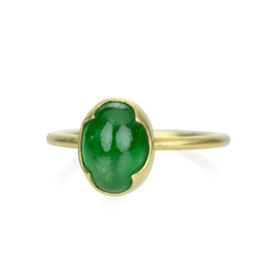 Rings Gabriella Kiss | Tsavorite Ring With Scalloped Bezel