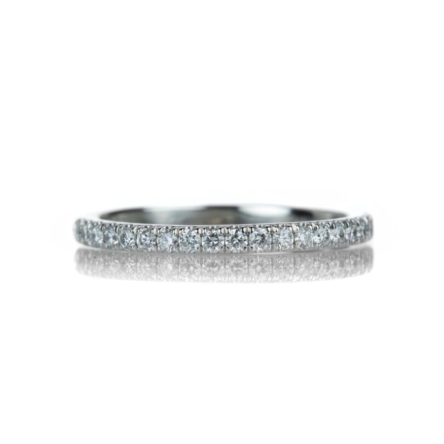 Rings Alexis Kletjian | 14K White Gold White Diamond Band