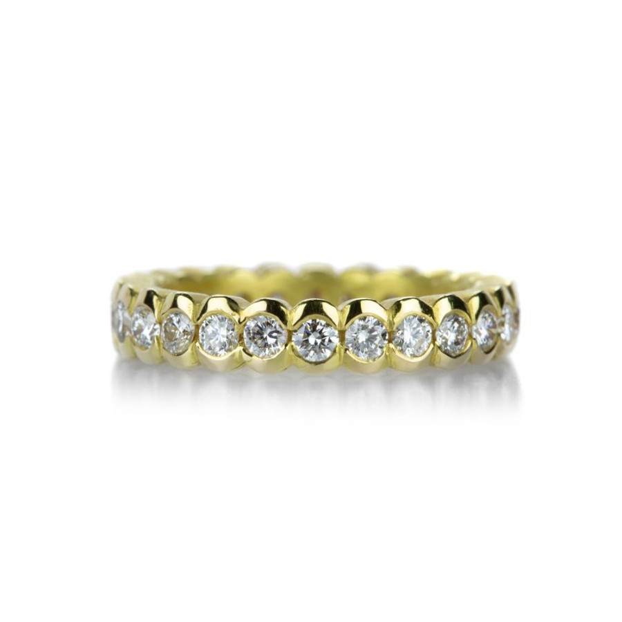 Rings Barbara Heinrich | 18K Yellow Gold Circle Diamond Ring