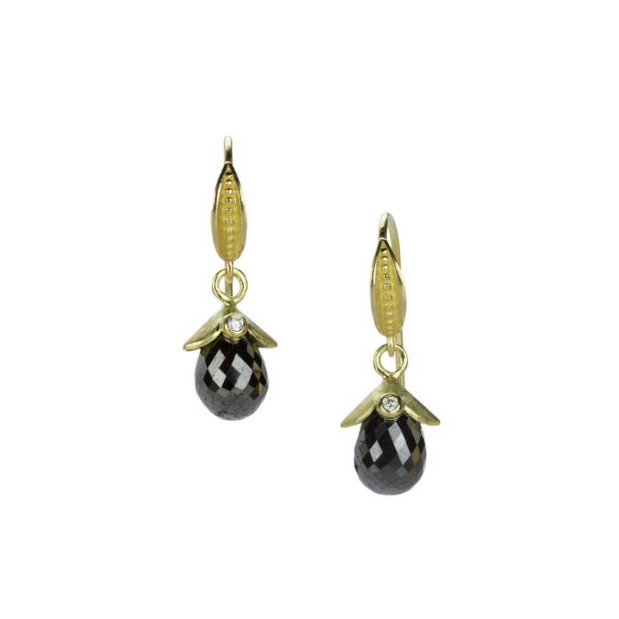 Earrings Barbara Heinrich | Black Diamond Briolette Drop Earrings