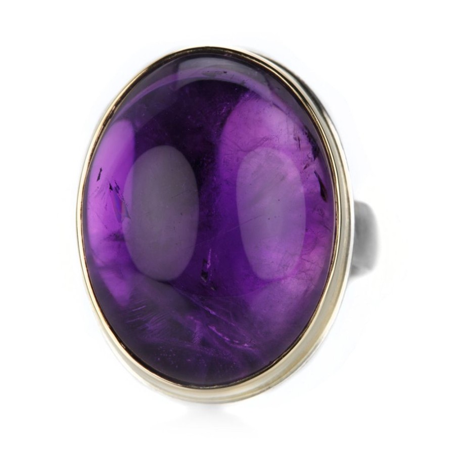 Rings Jamie Joseph | Smooth Oval Amethyst Ring