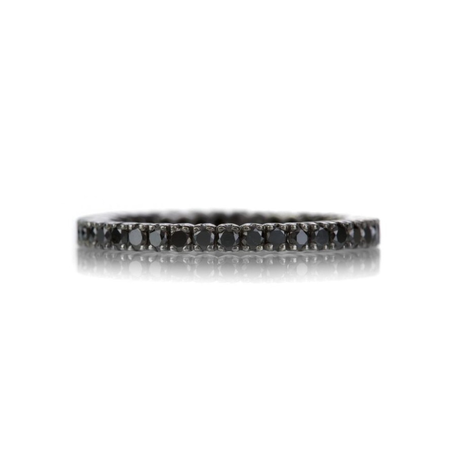 Rings Sethi Couture | Prong Set Black Diamond Band