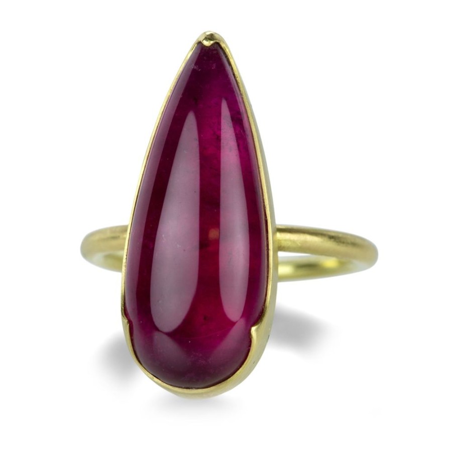 Rings Gabriella Kiss | Pear Shaped Rubellite Tourmaline Ring