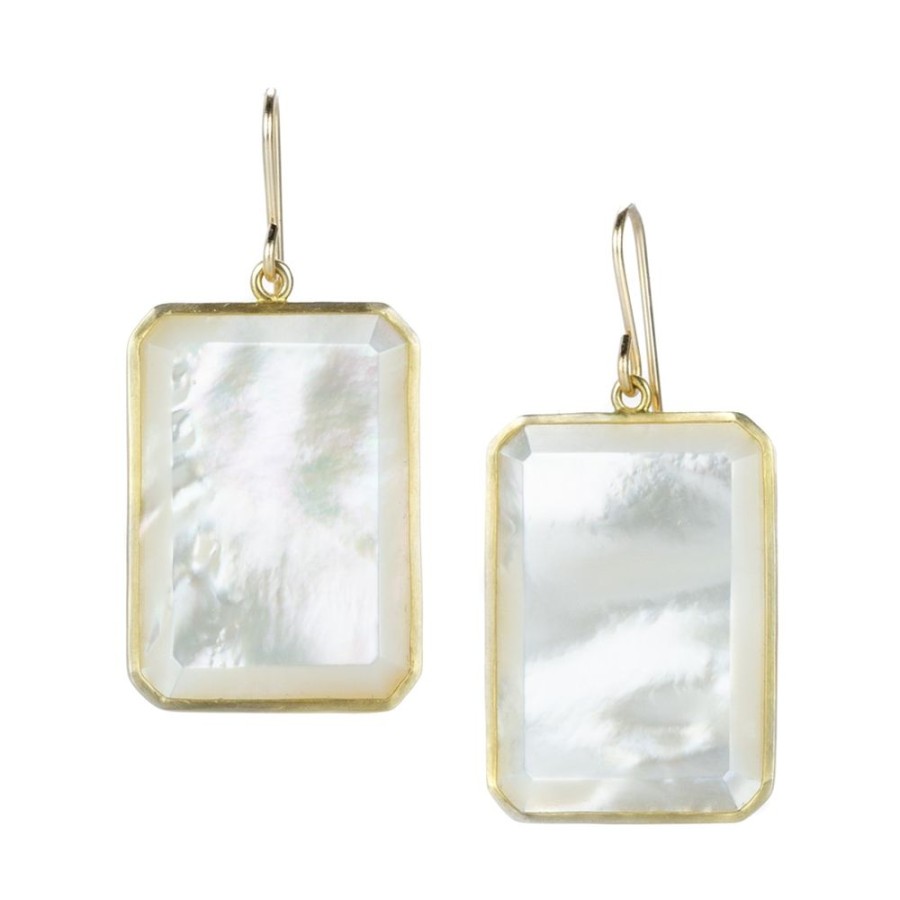 Earrings Maria Beaulieu | Emerald Cut Mother Of Pearl Earrings