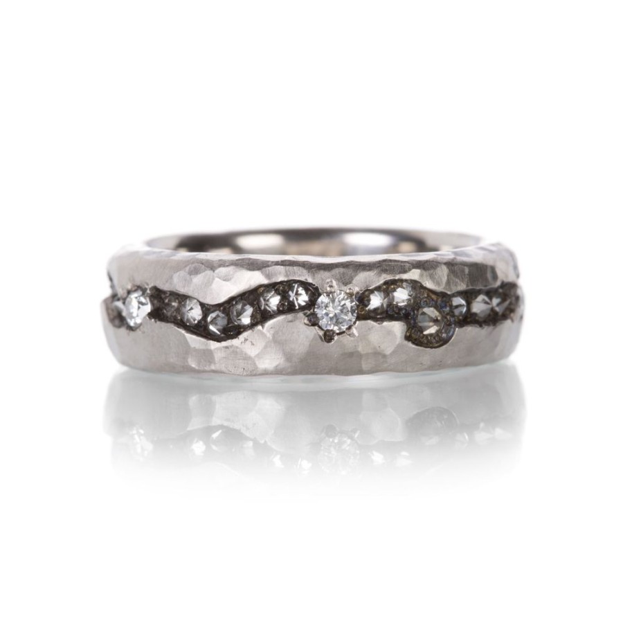 Rings Todd Pownell | Palladium Fissure Diamond Band