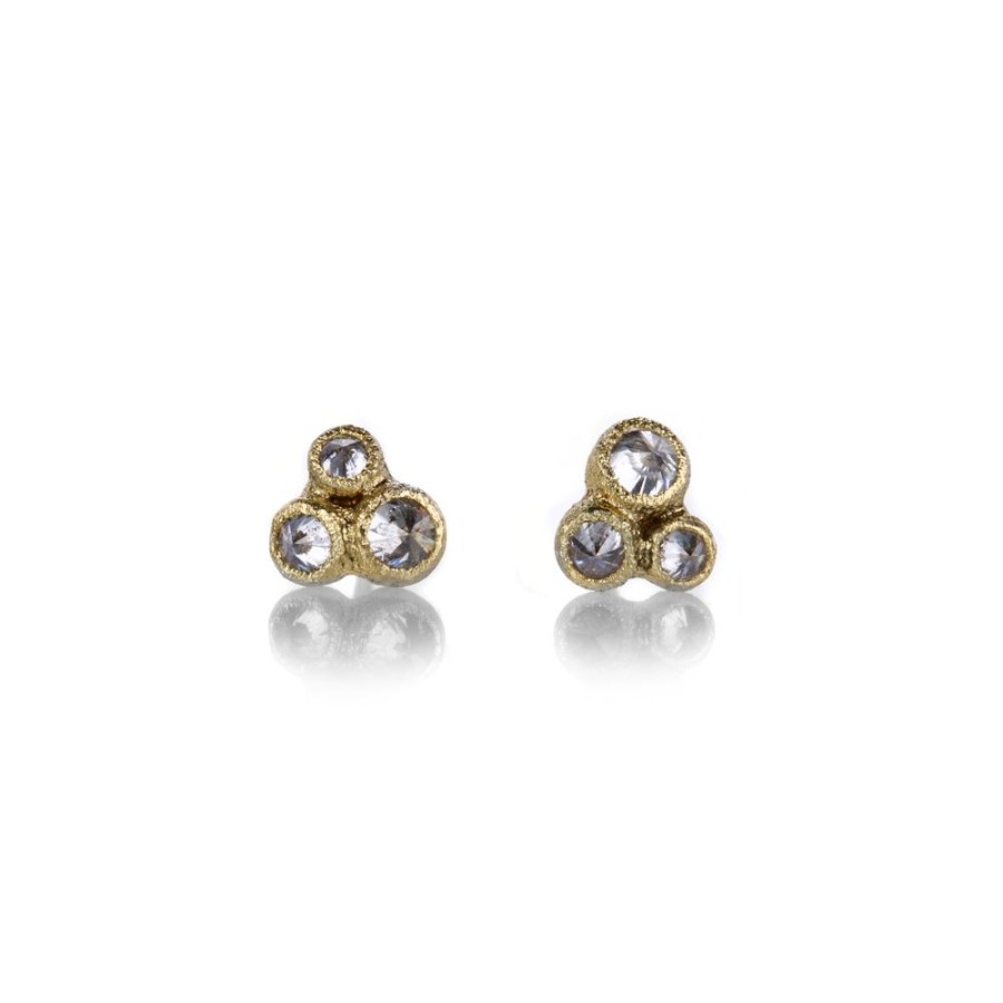 Earrings Todd Pownell | 18K Triple Inverted Diamond Studs