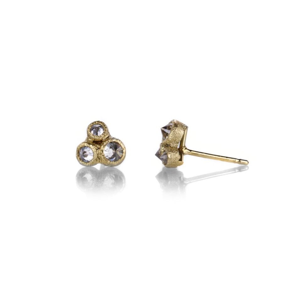 Earrings Todd Pownell | 18K Triple Inverted Diamond Studs