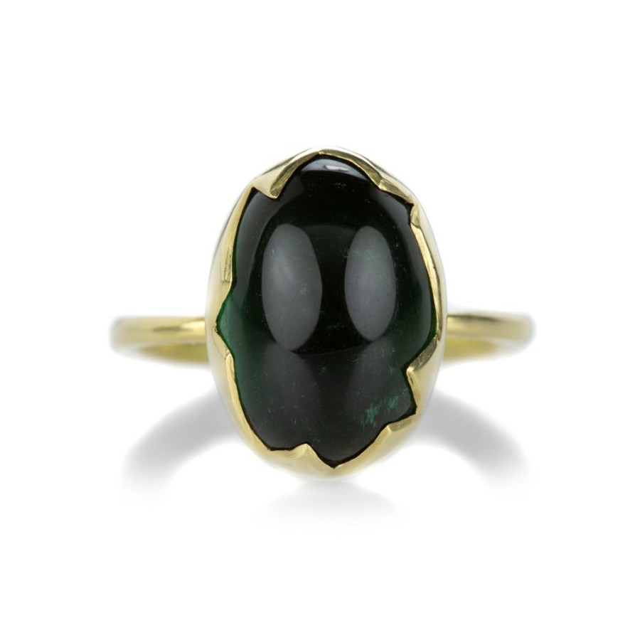 Rings Annette Ferdinandsen | 18K Green Tourmaline Egg Ring