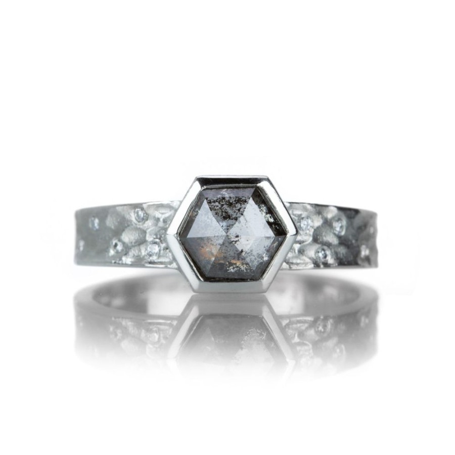 Rings Barbara Heinrich | Hex Salt & Pepper Diamond Ring