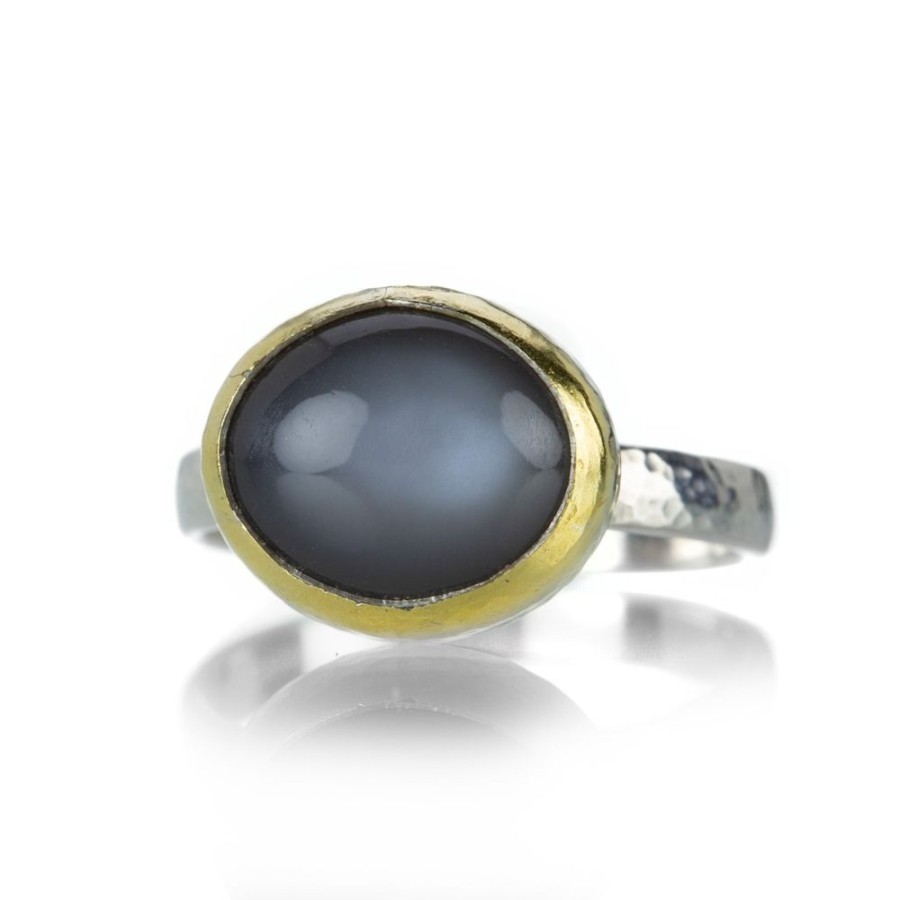 Rings Gurhan | Mixed Metal Cabochon Moonstone Ring