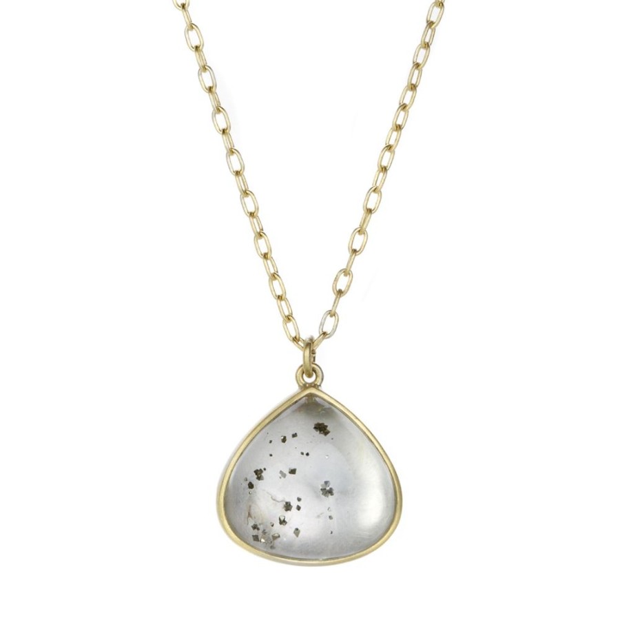 Necklaces Lola Brooks | Quartz With Pyrite Pendant Necklace