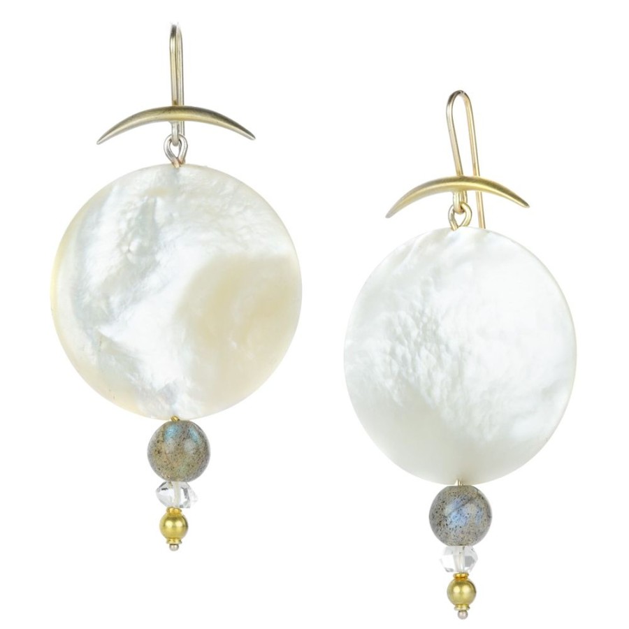 Earrings Gabriella Kiss | Mother Of Pearl Full Moon Earrings