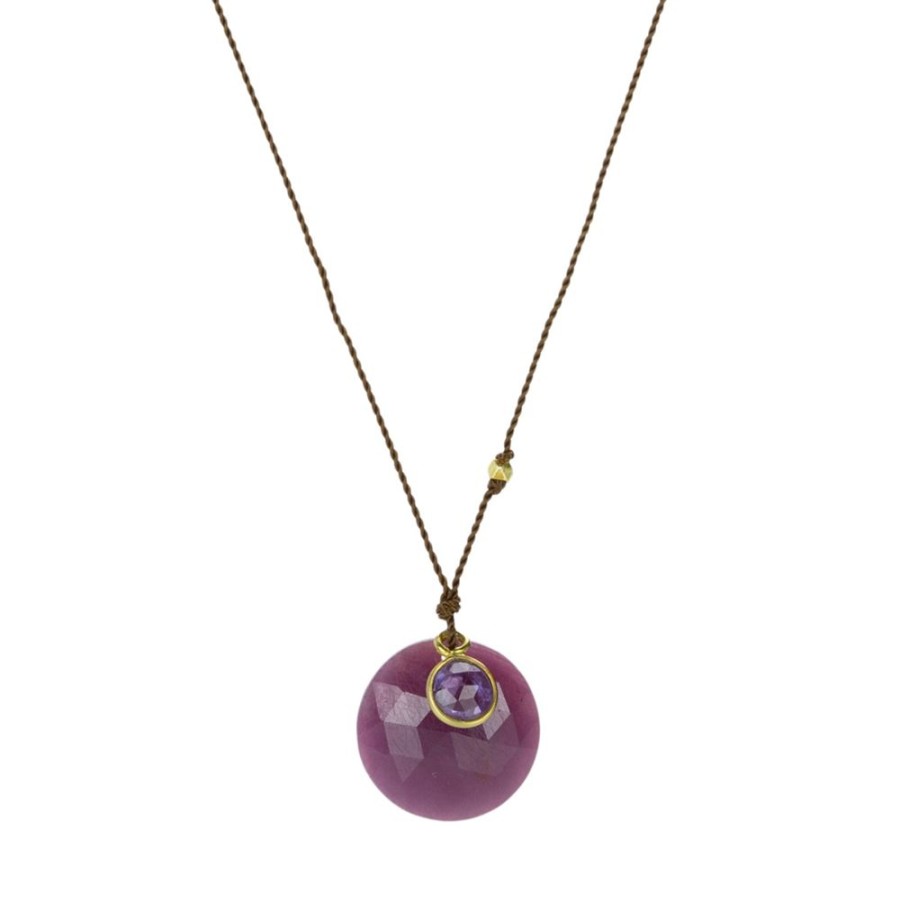 Necklaces Margaret Solow | Ruby And Purple Sapphire Pendant Necklace