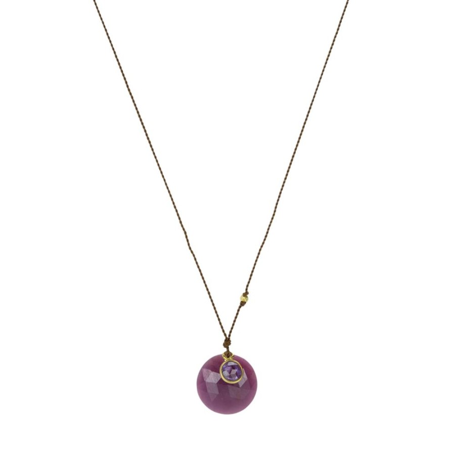 Necklaces Margaret Solow | Ruby And Purple Sapphire Pendant Necklace