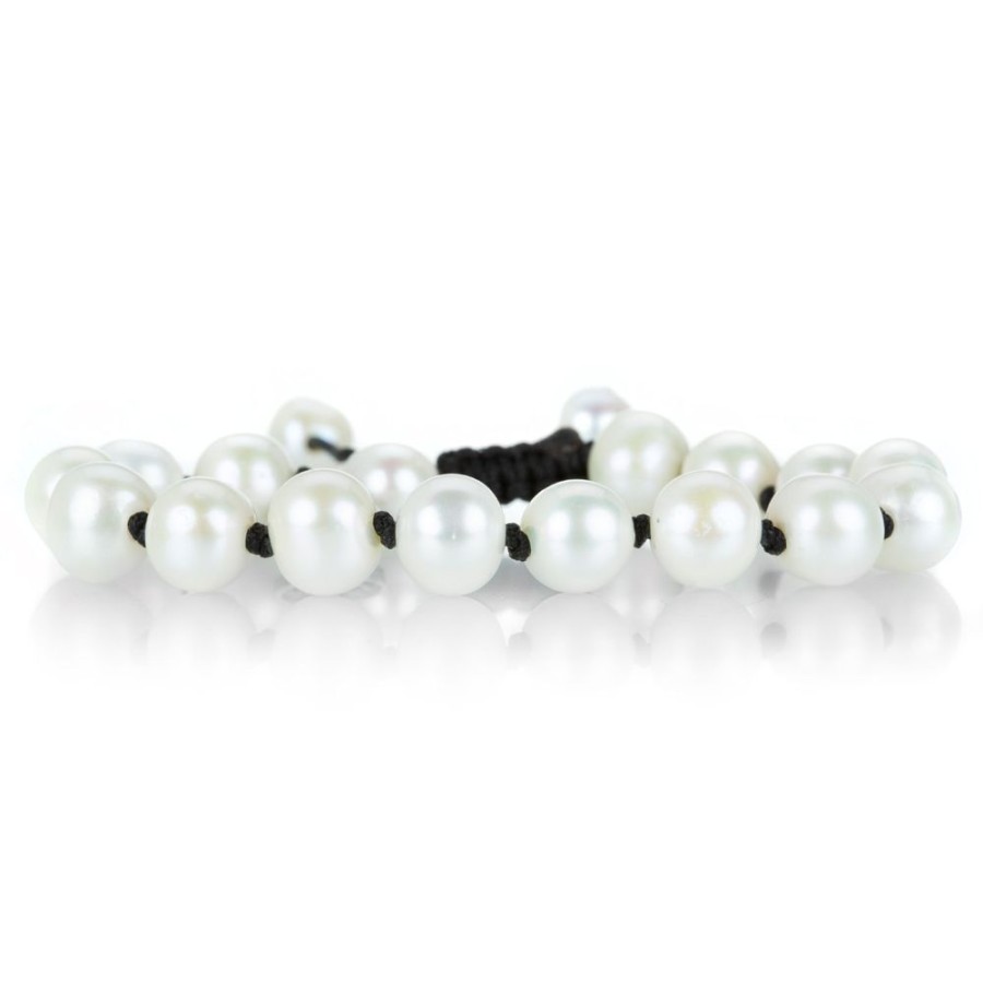 Bracelets Joseph Brooks | White Pearl Macrame Bracelet