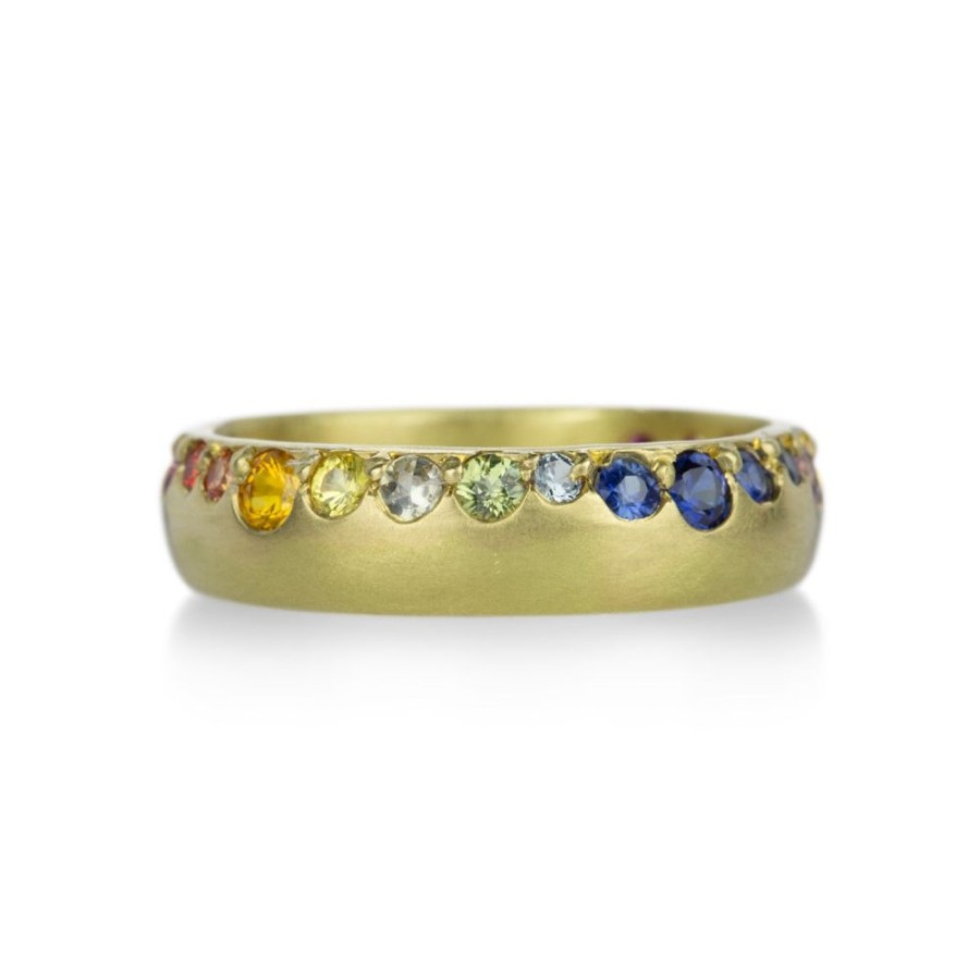 Rings Annie Fensterstock | Rainbow Sapphire Band