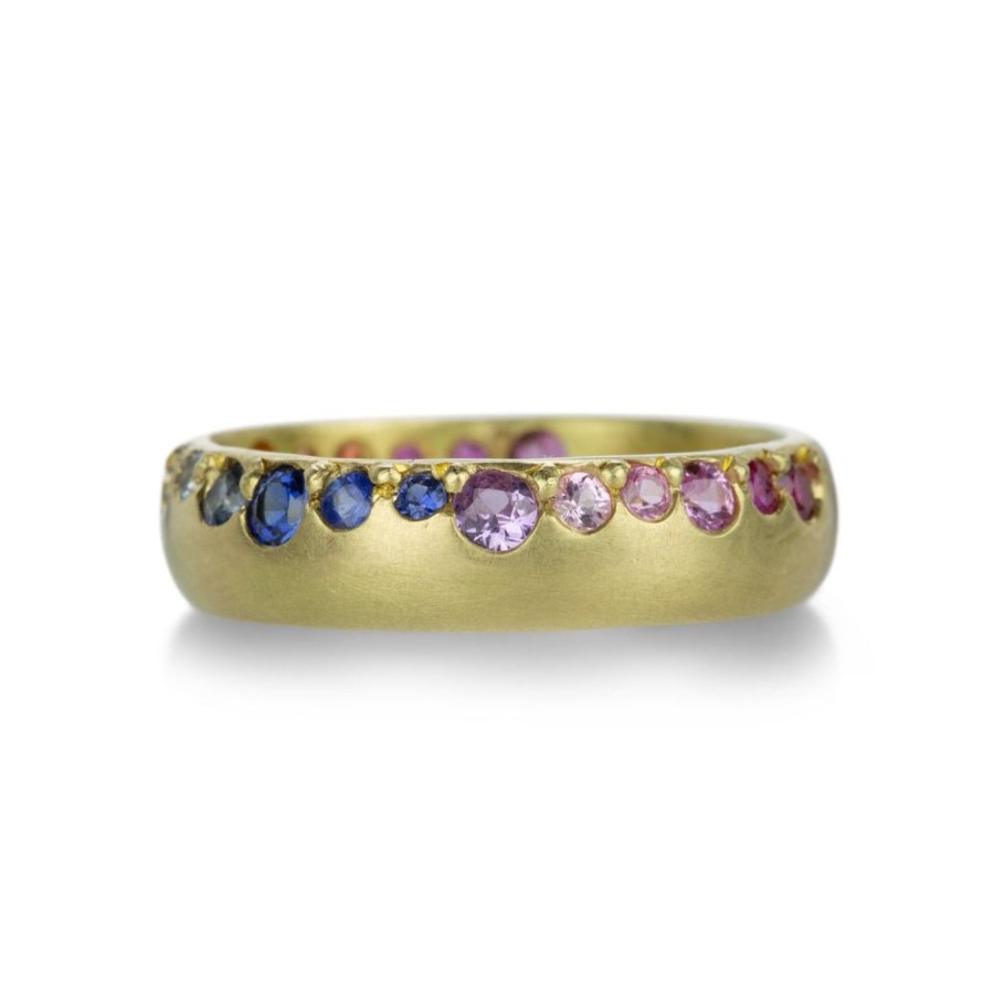 Rings Annie Fensterstock | Rainbow Sapphire Band