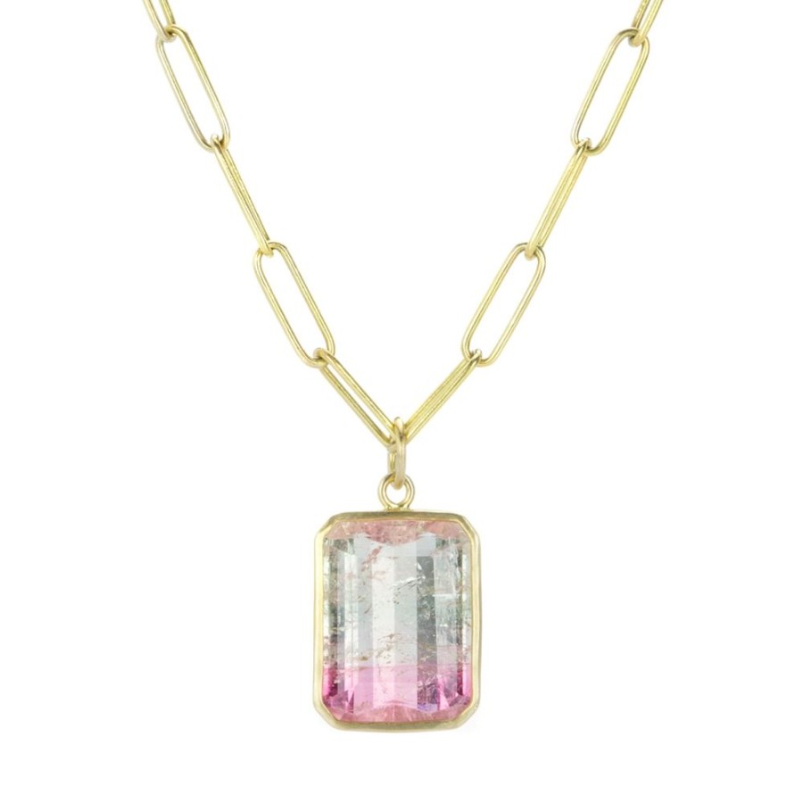 Necklaces Maria Beaulieu | Small Watermelon Tourmaline Pendant (Pendant Only)