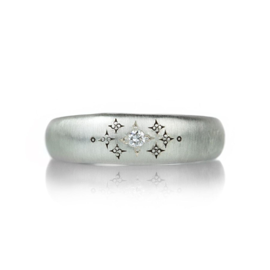 Rings Adel Chefridi | Tapered Silver Moon Band