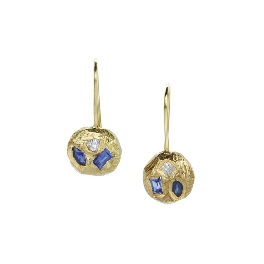 Earrings Page Sargisson | Blue Sapphire And Diamond Drop Earrings