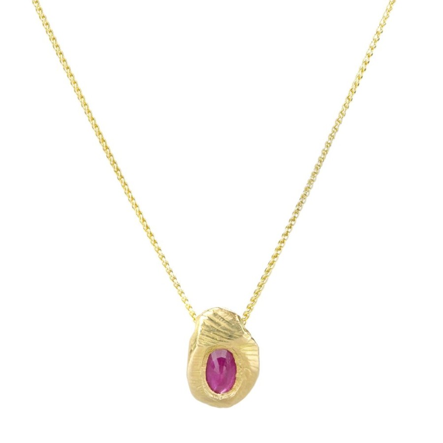 Necklaces Page Sargisson | Oval Ruby Pendant Necklace