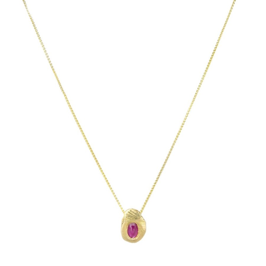 Necklaces Page Sargisson | Oval Ruby Pendant Necklace