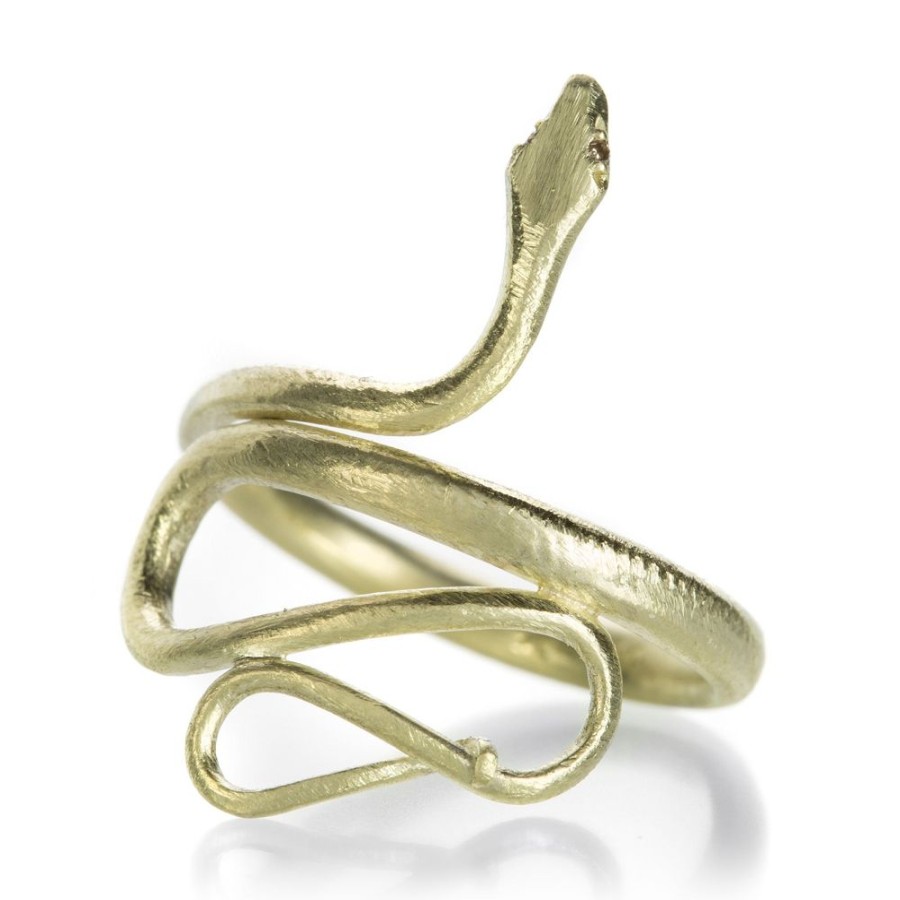 Rings Gabriella Kiss | 14K Green Gold Large Snake Ring