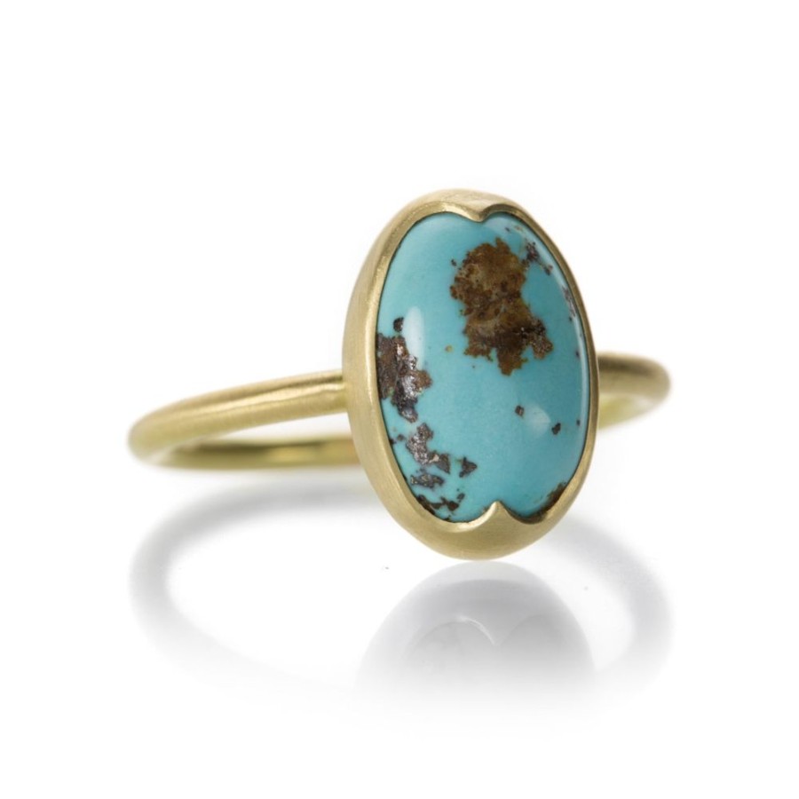 Rings Gabriella Kiss | Small Oval Persian Turquoise Ring