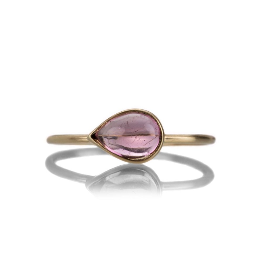 Rings Margaret Solow | Small Pear Shaped Pink Tourmaline Ring